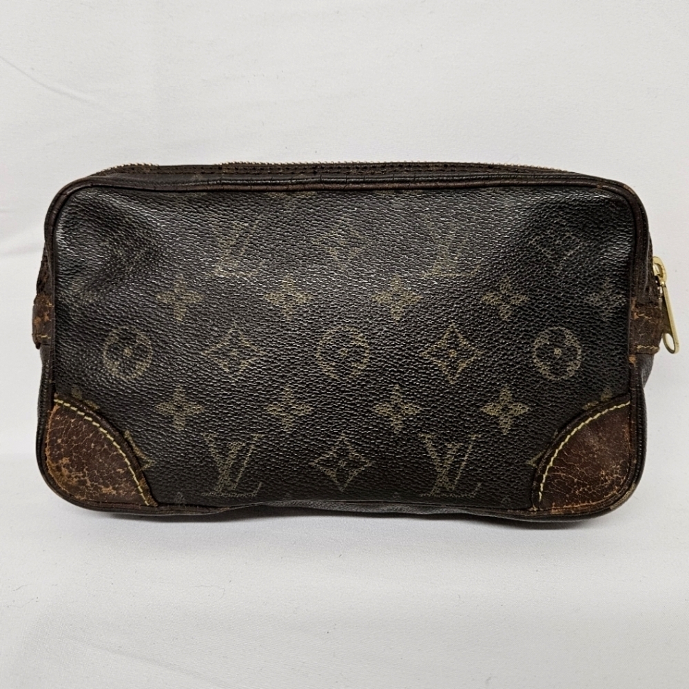 Louis Vuitton Vintage 1991 Marly Clutch In Brown LV Monogram - Picture 4 of 14